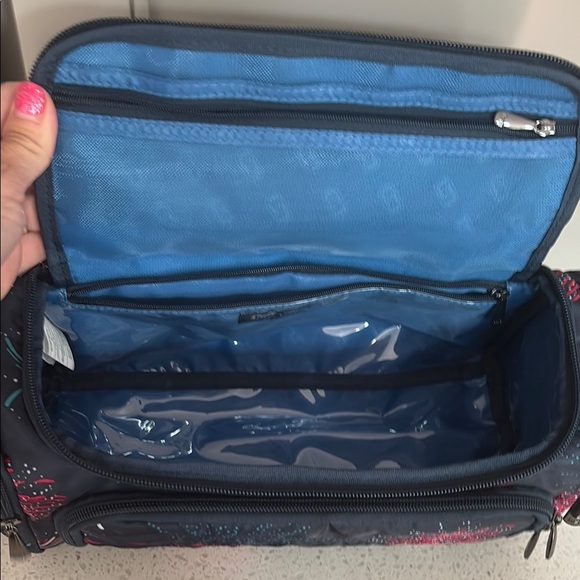 Lug Trolley Blue Fireworks Cosmetic Case Makeup Travel Bag NWOT - Picture 4 of 6